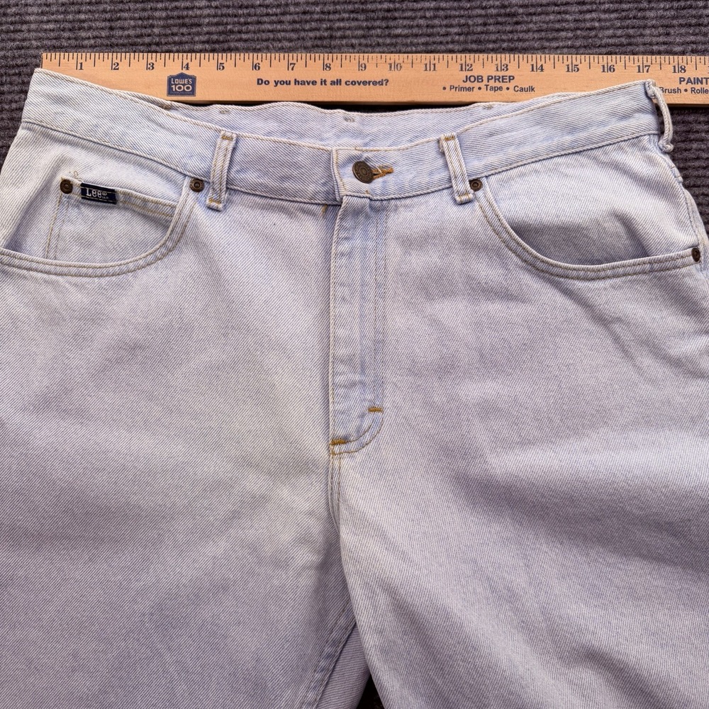 Vintage 90's M.R. LEE Jeans Men's Size‎ 36x30 Blue Washed Denim Straight Leg USA - Picture 6 of 7